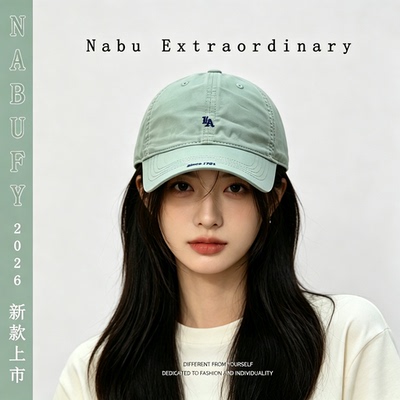韩版字母刺绣户外遮阳棒球帽子女软顶休闲鸭舌帽显脸小百搭简约