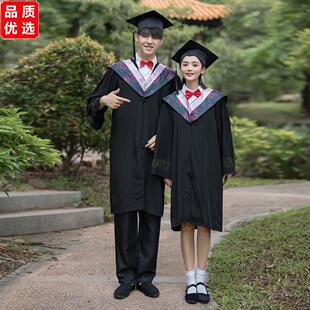 高端学士服大学生男女毕业季拍照服装高中毕业服文科博士服学位服