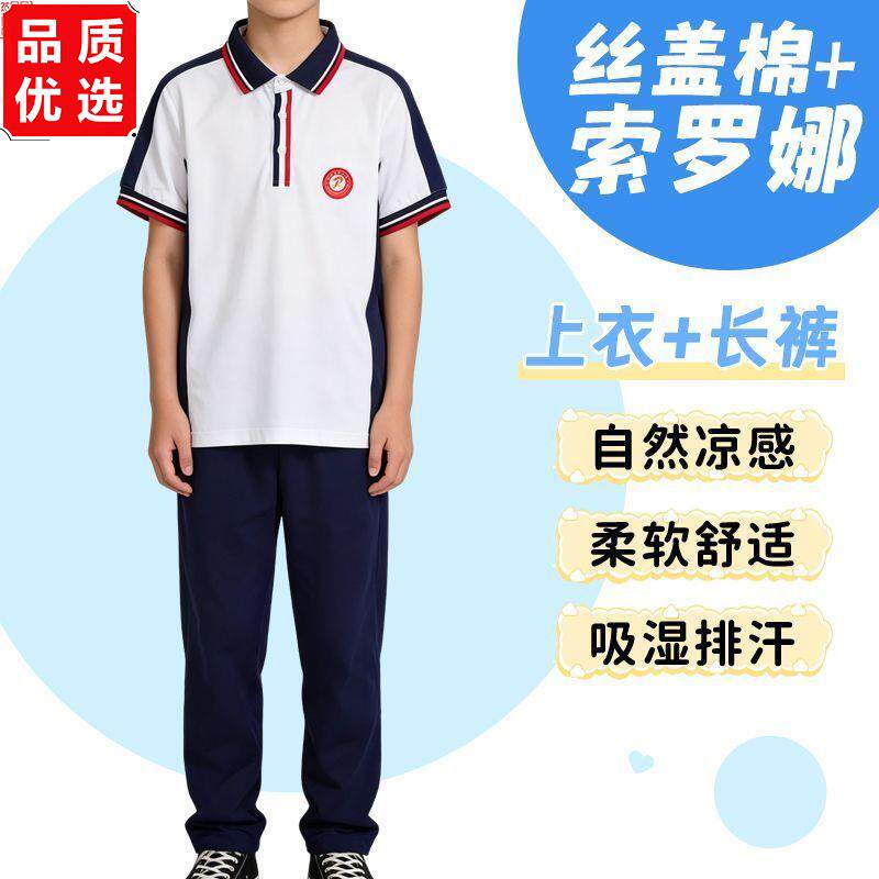 萍乡统一校服指定款小学初高中学生套装索罗娜短袖短裙裤长裤子