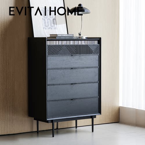 轻奢实木五斗柜卧室储物收纳柜