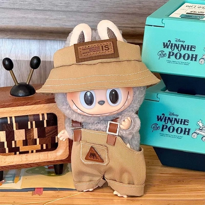 一二代盲盒通用拉布布系列搪胶公仔外带可穿替换服装毛绒娃衣