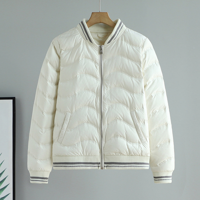 轻薄立领小个子白鸭绒羽绒服外套
