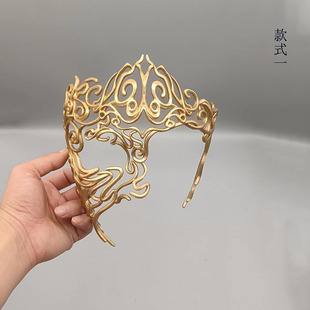 古风镂空半脸面具万圣节假面化妆复古舞会抖音派对走秀汉服配饰