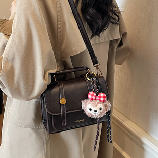 高级感复古手提包包女式2025新款潮时尚百搭单肩斜挎包秋冬小方包