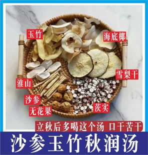北合秋润汤沙参玉竹麦冬秋冬润养清补凉咽干痰多立秋饮炖鸡材料包