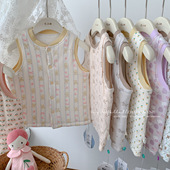 热卖 棉花马甲宝宝薄棉可机洗背心夹棉纯棉儿童内搭外穿保暖坎肩