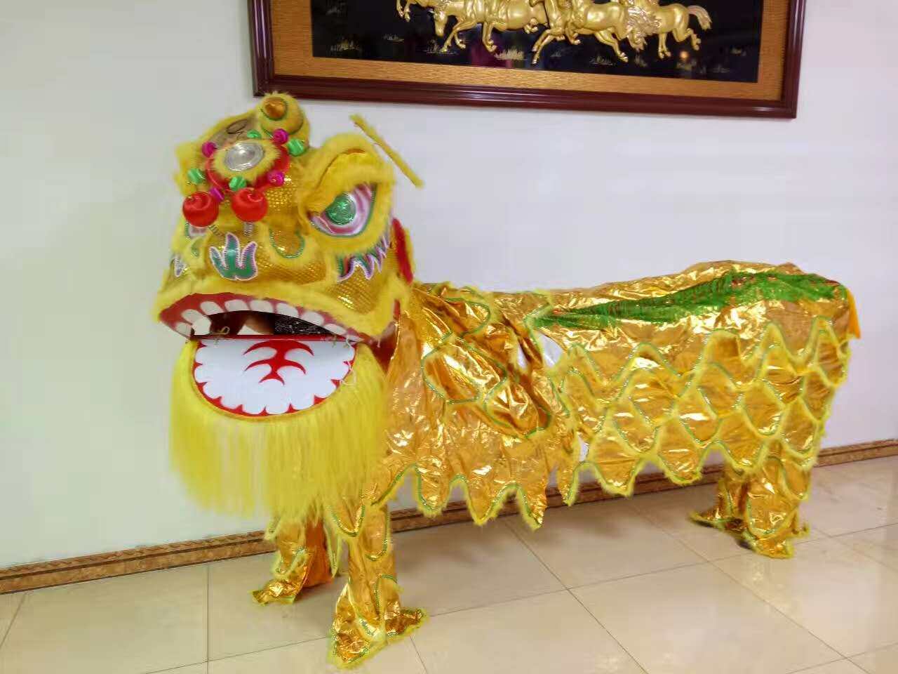 舞狮道具南狮舞龙舞狮道具舞狮人服装双人舞狮醒狮北狮狮头舞狮图片