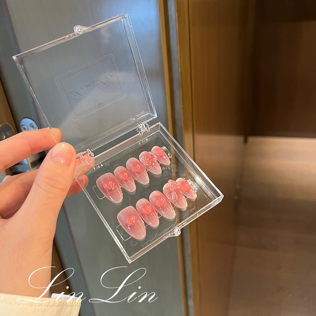 linlin手工定制美甲ins 少女腮红爱心光遇太阳会变色的爱心穿戴甲