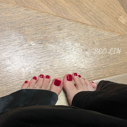 车厘子透红脚脚短方穿戴甲
