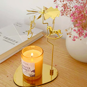 通用磁吸旋转烛台香薰蜡烛ins走马灯节日烛光送女生梦幻礼物道具