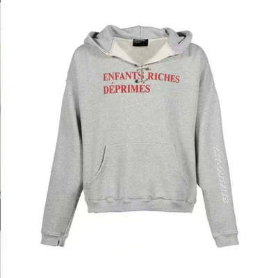 Enfants Riches Deprimes 25SS做旧撕破别针装饰宽松潮牌连帽卫衣