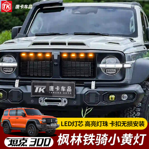 坦克300改装中网装饰灯