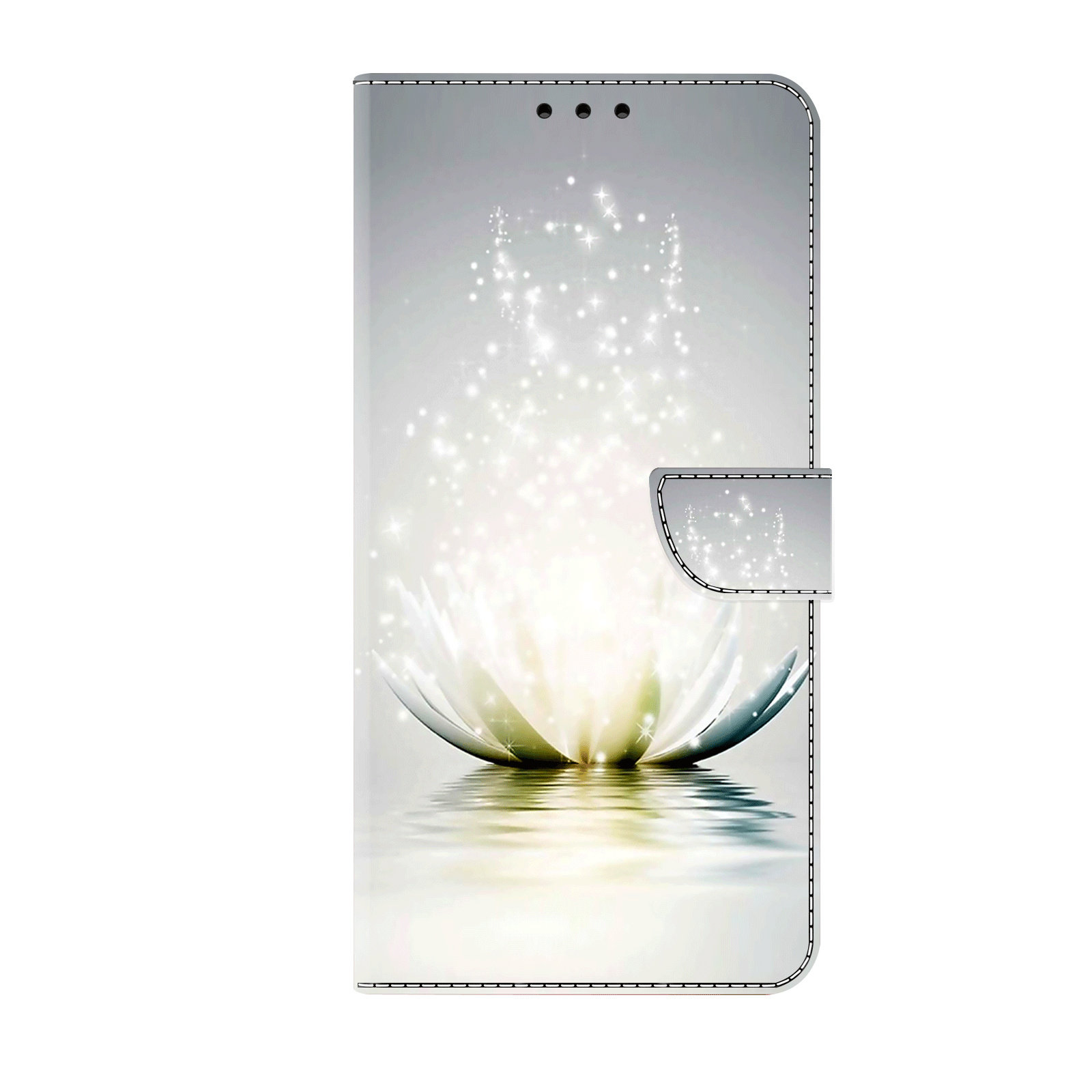 灯光莲花适用iPhone16/15/14/13/12promax苹果11/xr/xsmax翻盖手机壳6s皮套7/8plus