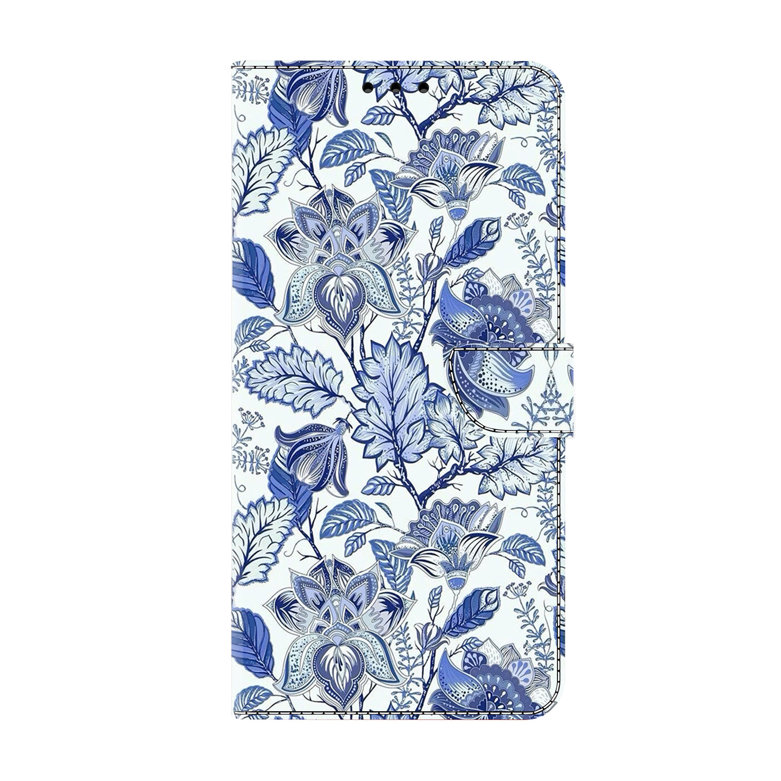 蓝花丛适用iPhone17air/16e/15/14/13/12promax苹果11/XR/xsmax翻盖手机壳6s皮套7/8plus