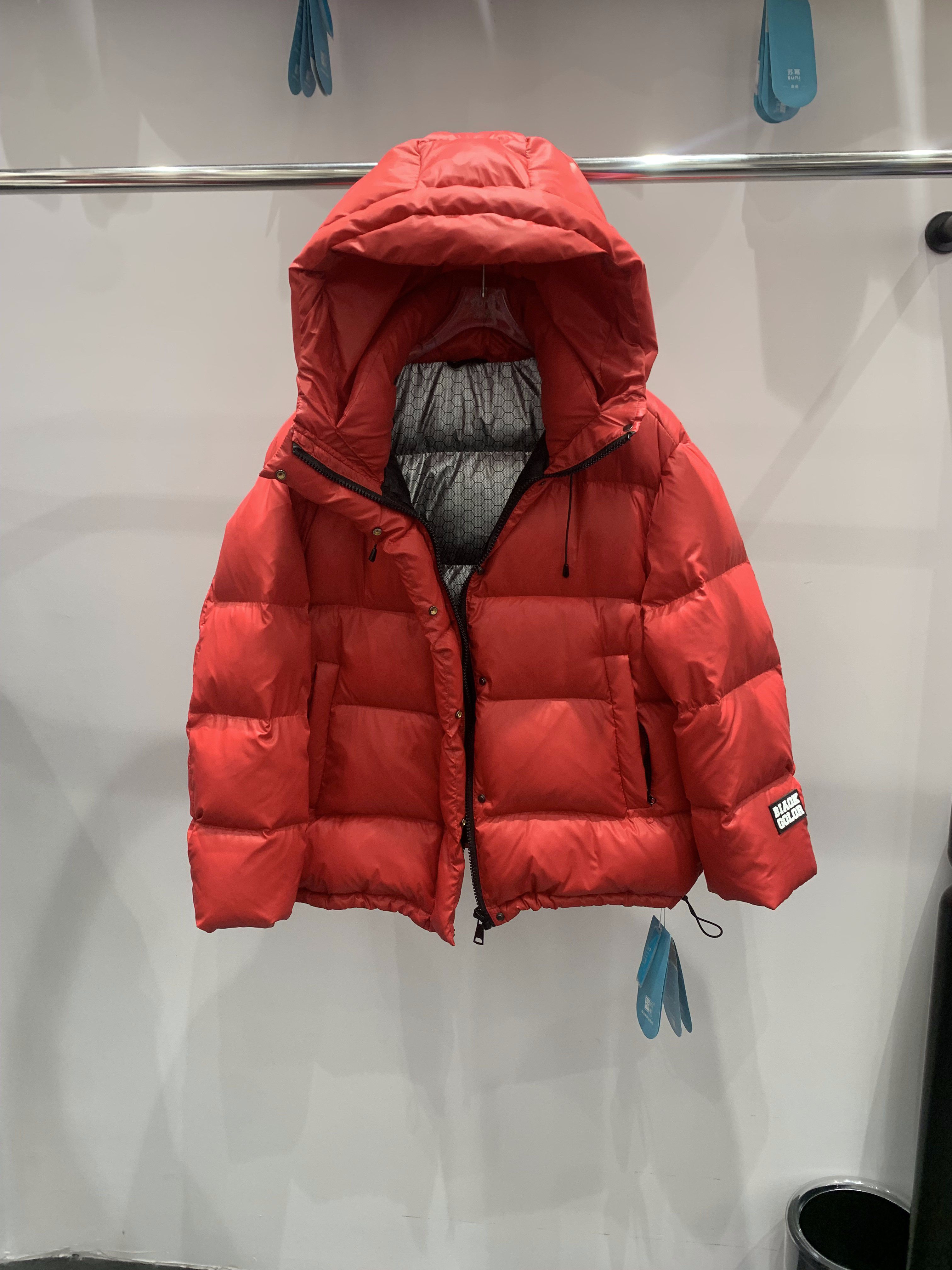 2024秋冬韩版亮面羽绒服加厚连帽面包服休闲宽松自发热白鸭绒外套