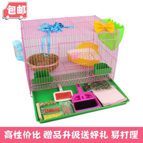 小兔子活体兔粮饲料兔笼一套省心干净又卫生方便套装