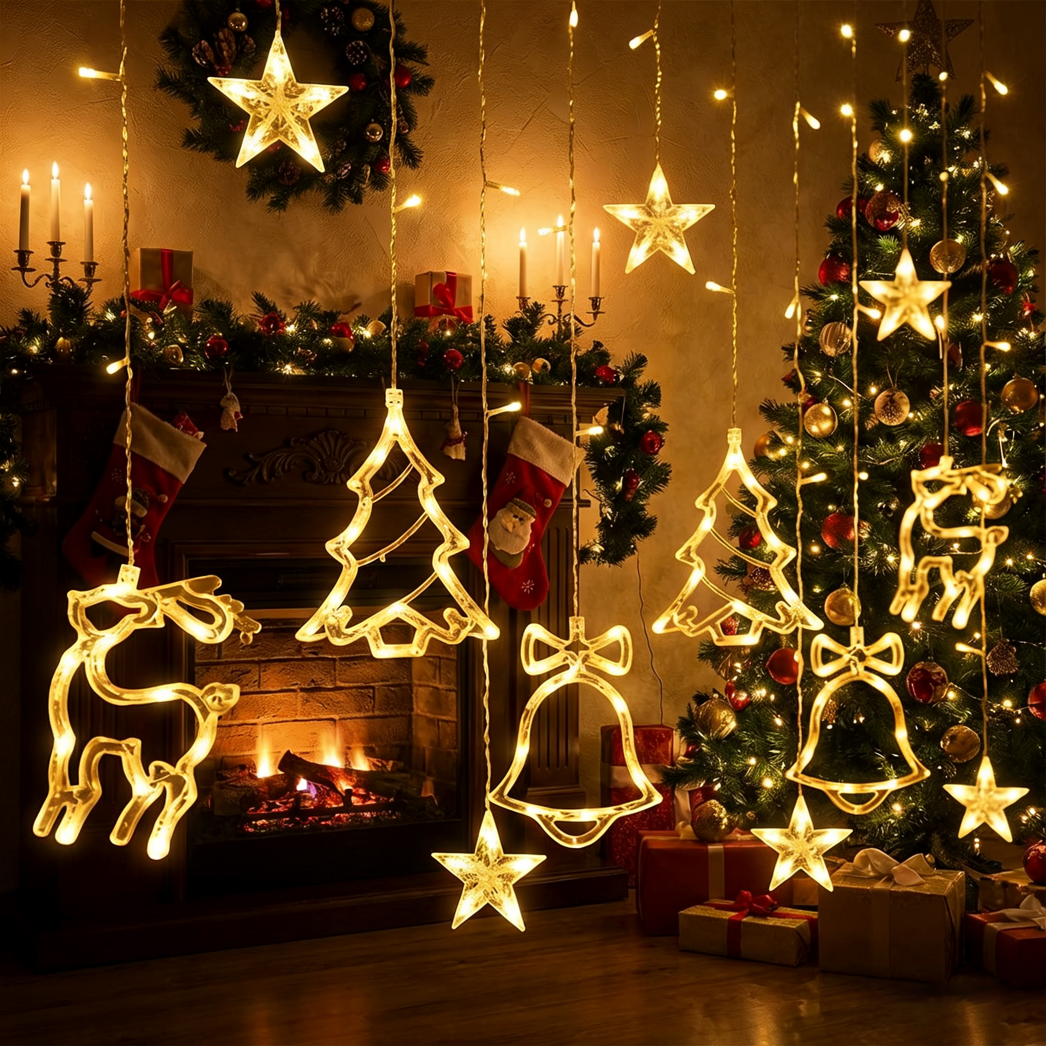 led圣诞装饰灯串灯氛围灯