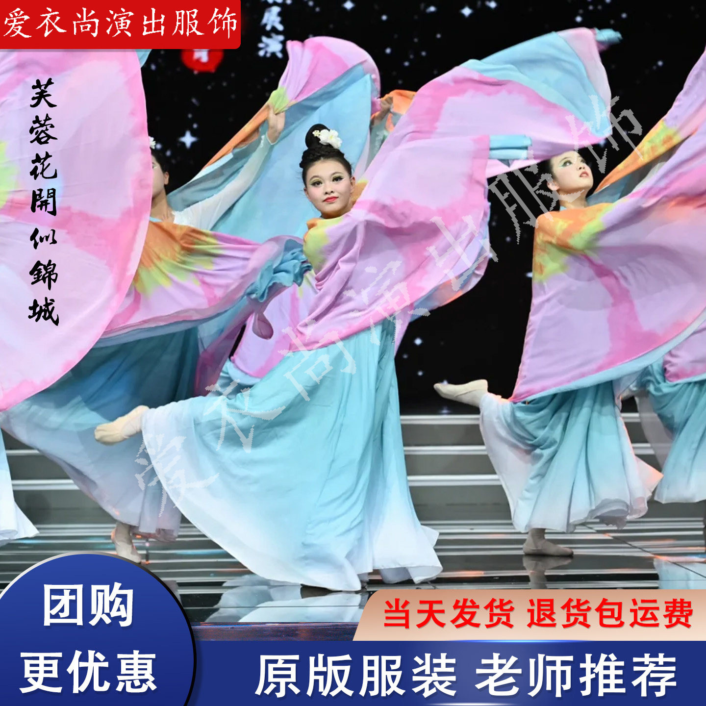 中国风古典舞芙蓉花开女艺考服装