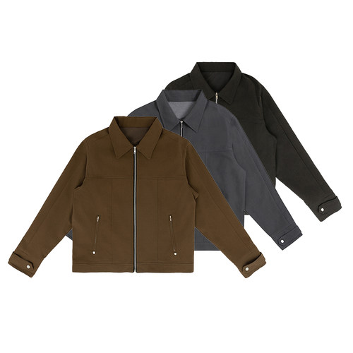 ANYWEAR翻领春秋夹克复古做旧