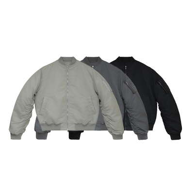 ANYWEAR 冬季基础宽松尼龙短宽bomber棉服飞行员MA1夹克外套男