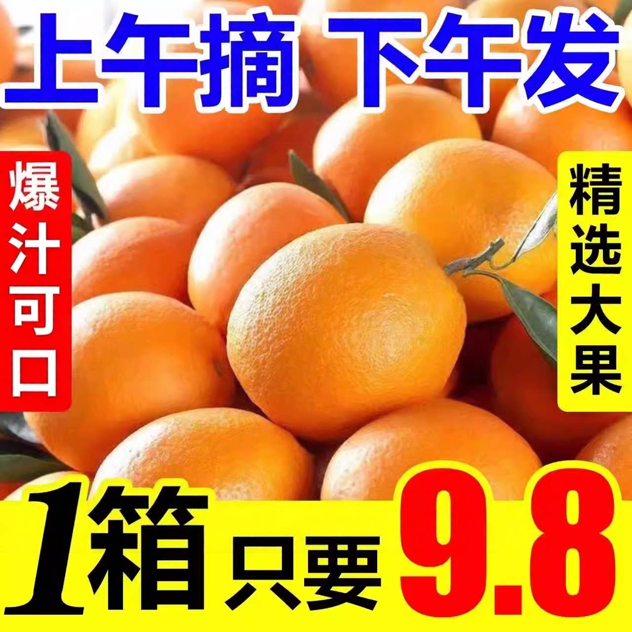 脐橙橙子新鲜水果当季现摘纽荷尔手剥橙非赣南冰糖甜脐橙整箱包邮