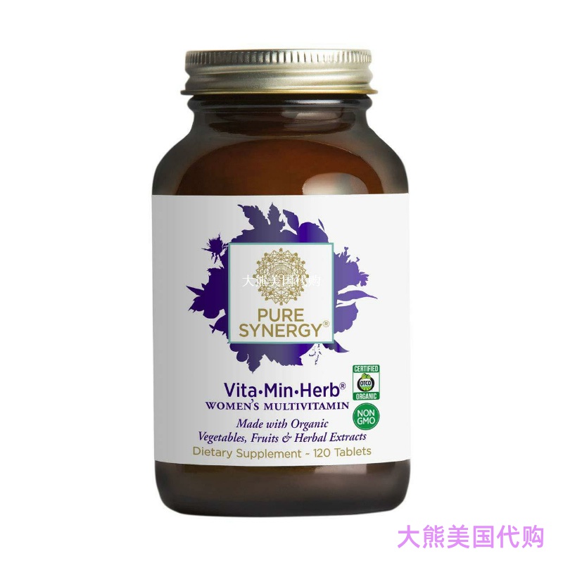 Pure Synergy Vita-Min-Herb, Women's Multivitamin, 120 Tablet