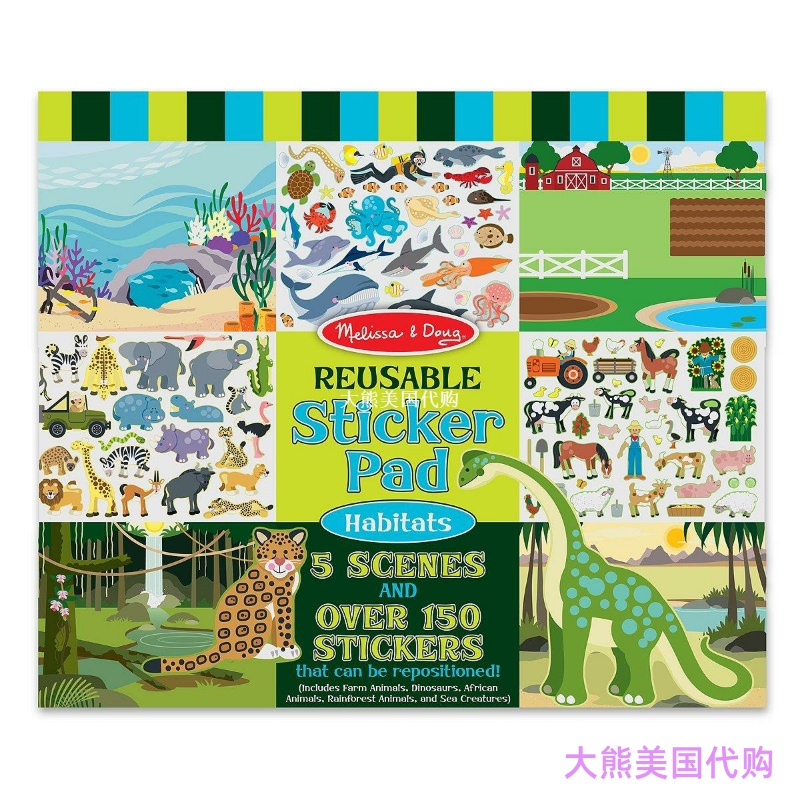 Melissa & Doug Habitats Reusable Sticker Pad
