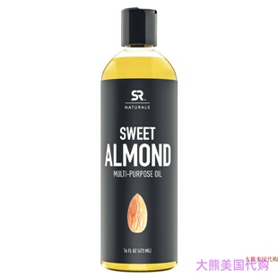 甜杏油 473ml , Sweet Almond Oil 16oz. by Sport Natural