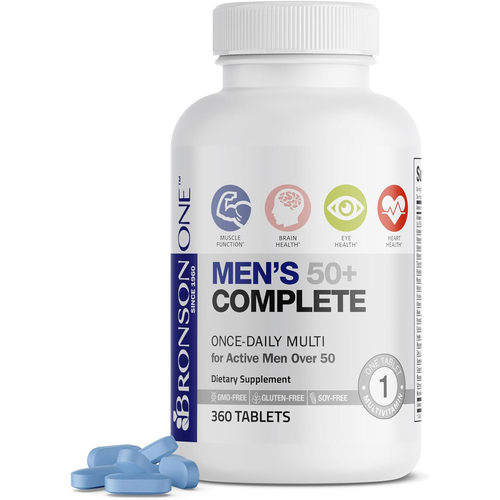 Bronson Mens 50+ Complete ONE Daily Multivitamin, 360Tablets