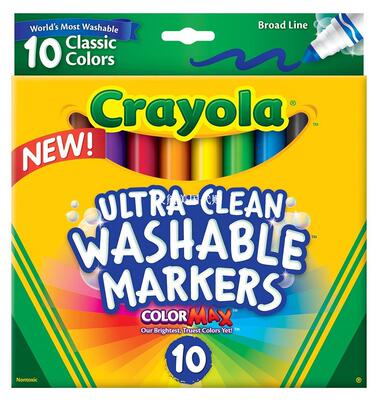 10 Ct Ultraclean Broad Line Washable Markers