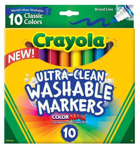 10 Ct Ultraclean Broad Line Washable Markers