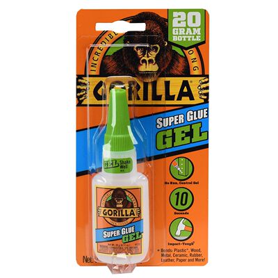Gorilla Super Glue Gel, Clear Glue, 20 Gram