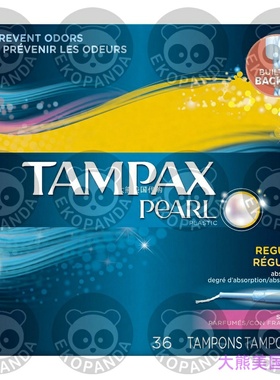 Tampax Pearl Plastic Fresh Scent Tampons, Regular Absorbency