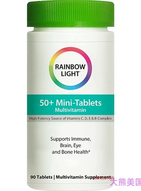 Rainbow Light 50+ Mini-Tablet Food-Based Multivitamin