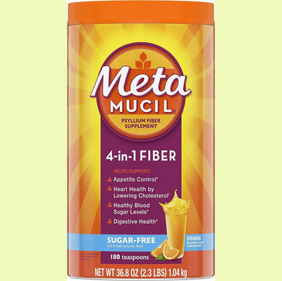 Metamucil Psyllium Husk Powder Fiber, 4-in-1 Fiber, 2.3 lbs