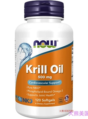 NOW Foods Neptune Krill Oil 500mg, 120 Softgels 虾油