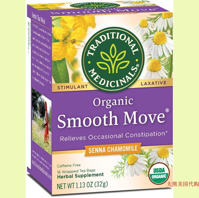 Traditional Medicinals Smooth Move Chamomile Tea, Pack of 6
