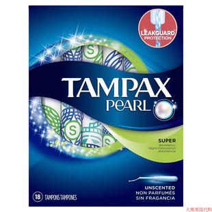 Absorbency Tampax Unscented Super Tampons Pearl Plastic