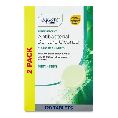 Equate Mint Fresh Antibacterial Denture Cleanser Tablets
