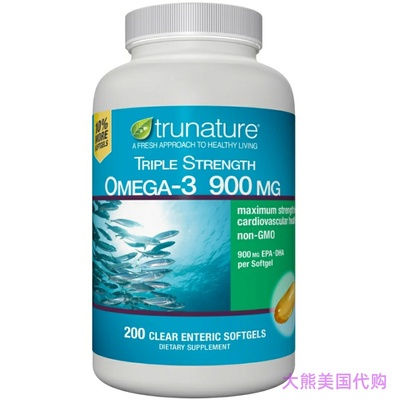 trunature Triple Strength Omega-3 900 mg., 200 Softgels