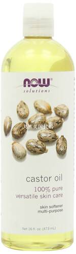 NOW Solutions Castor Oil,  Pure, 16 ounce 蓖麻油