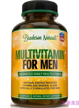 Multivitamin for Men with mineral by Bradeson Naturals