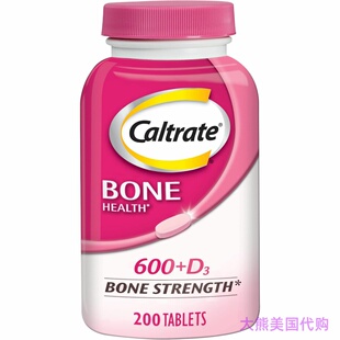 Caltrate 600+D3 Calcium and Vitamin D Supplement, 200 Tablet