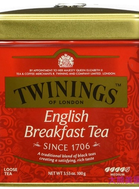 Twinings English Breakfast Tea, Loose Tea, 3.53 OZ Tin