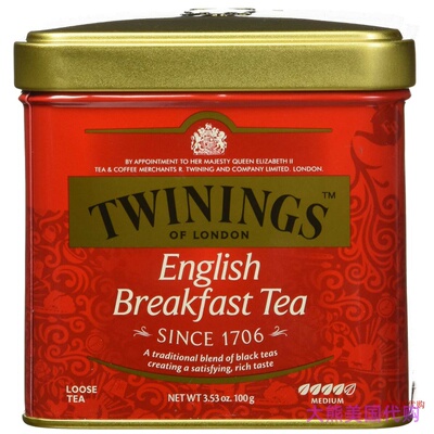 Twinings English Breakfast Tea, Loose Tea, 3.53 OZ Tin
