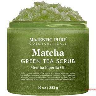 Majestic Pure Matcha Green Tea Scrub, Mentha Piperita Oil