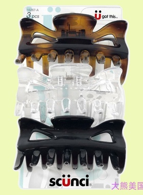 Scunci Effortless Beauty Basic Jaw Clips, Assorted Colors