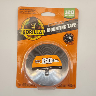 Gorilla Heavy Duty Double Sided Mounting Tape, Black Tape