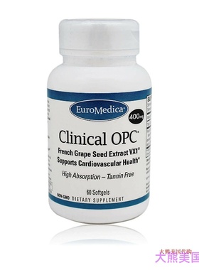 Euromedica Grape Seed Clinical OPC 60 softgels