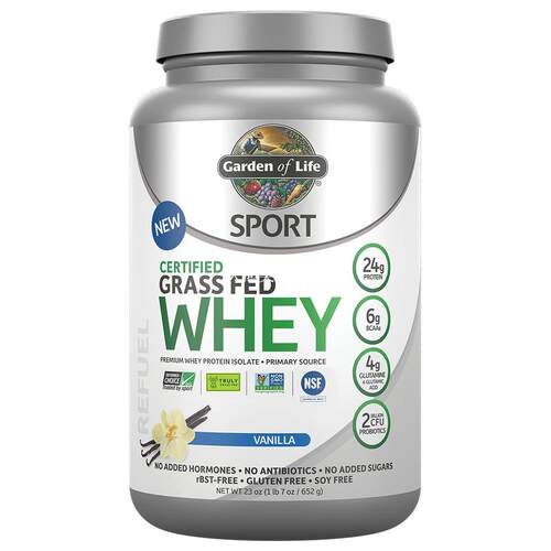 Garden of Life Sport Certified Grass Fed Clean Whey, Vanilla